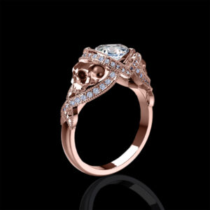 'St. Noir’ Gold Skull Engagement Ring