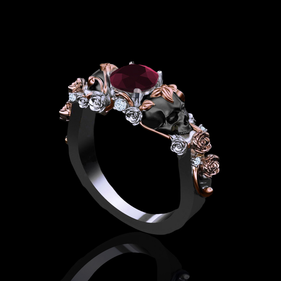 18ct Yellow Gold Natural Ruby and Diamond Ring