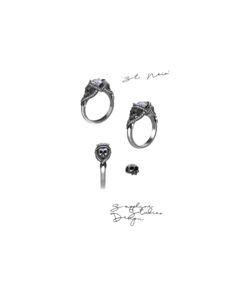 'St. Noir’ Gold Skull Bridal Set