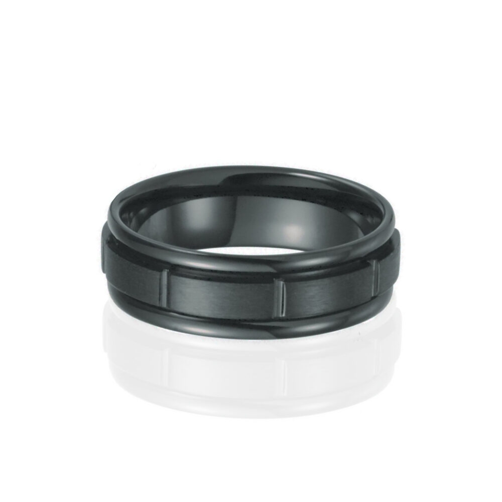 'T78' Black Titanium Mens Band
