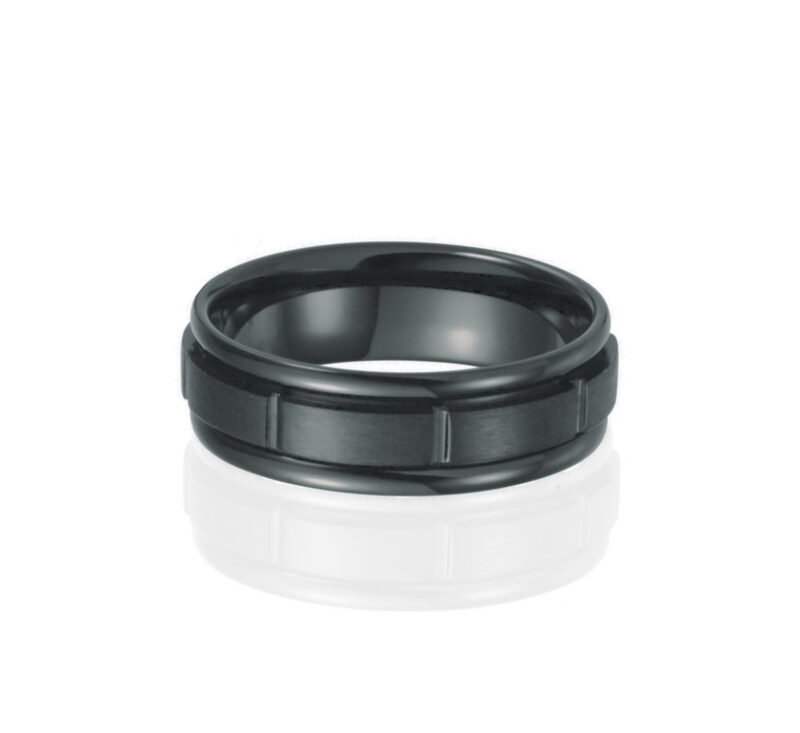 'T78' Black Titanium Mens Band