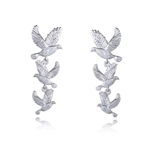 '174' Dove 14k Gold Earrings - The 'Paradis' Collection - Choose your metal
