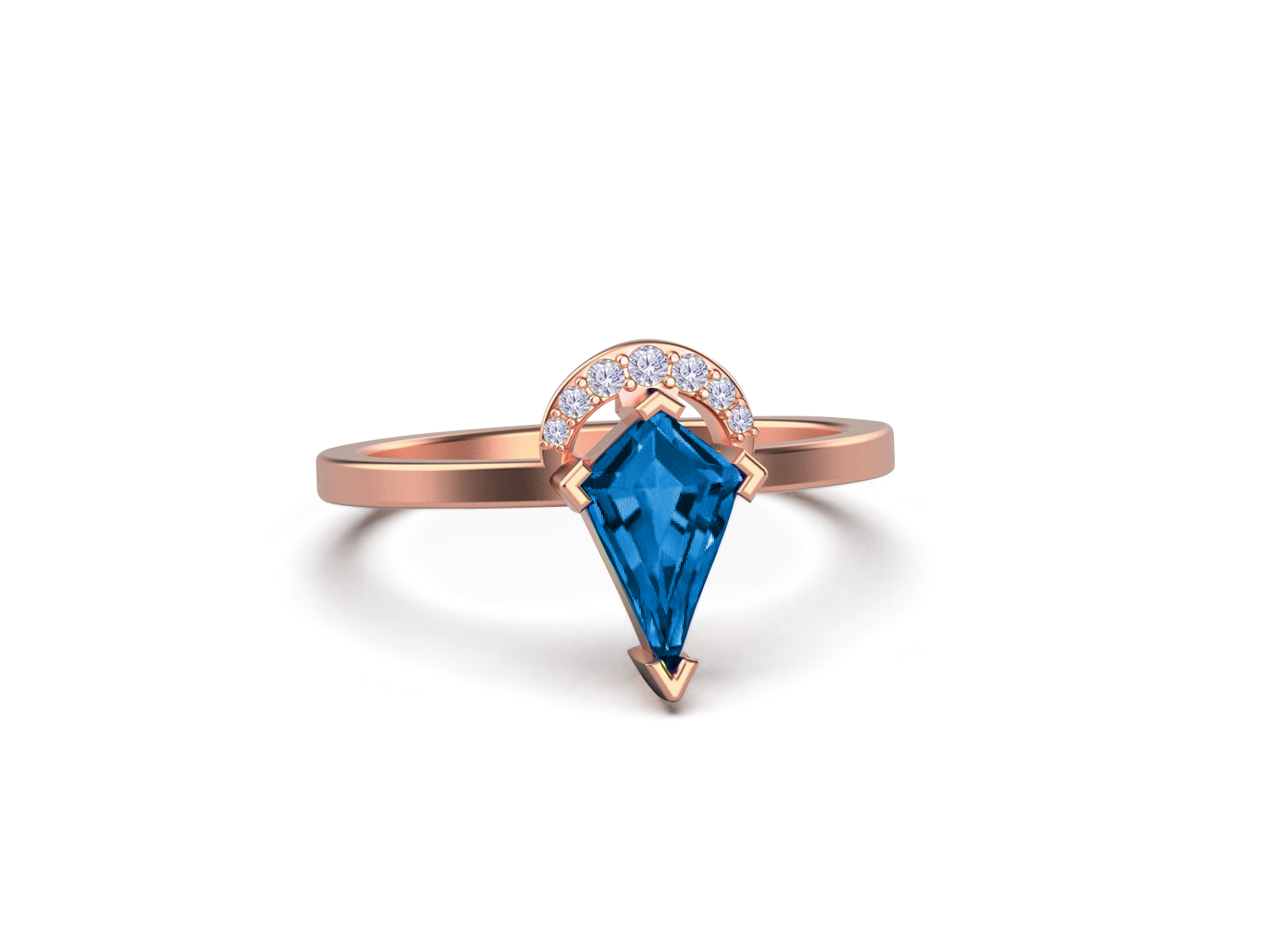 Cushion Blue Topaz and Diamond Ring, 14K White Gold – Fortunoff Fine Jewelry