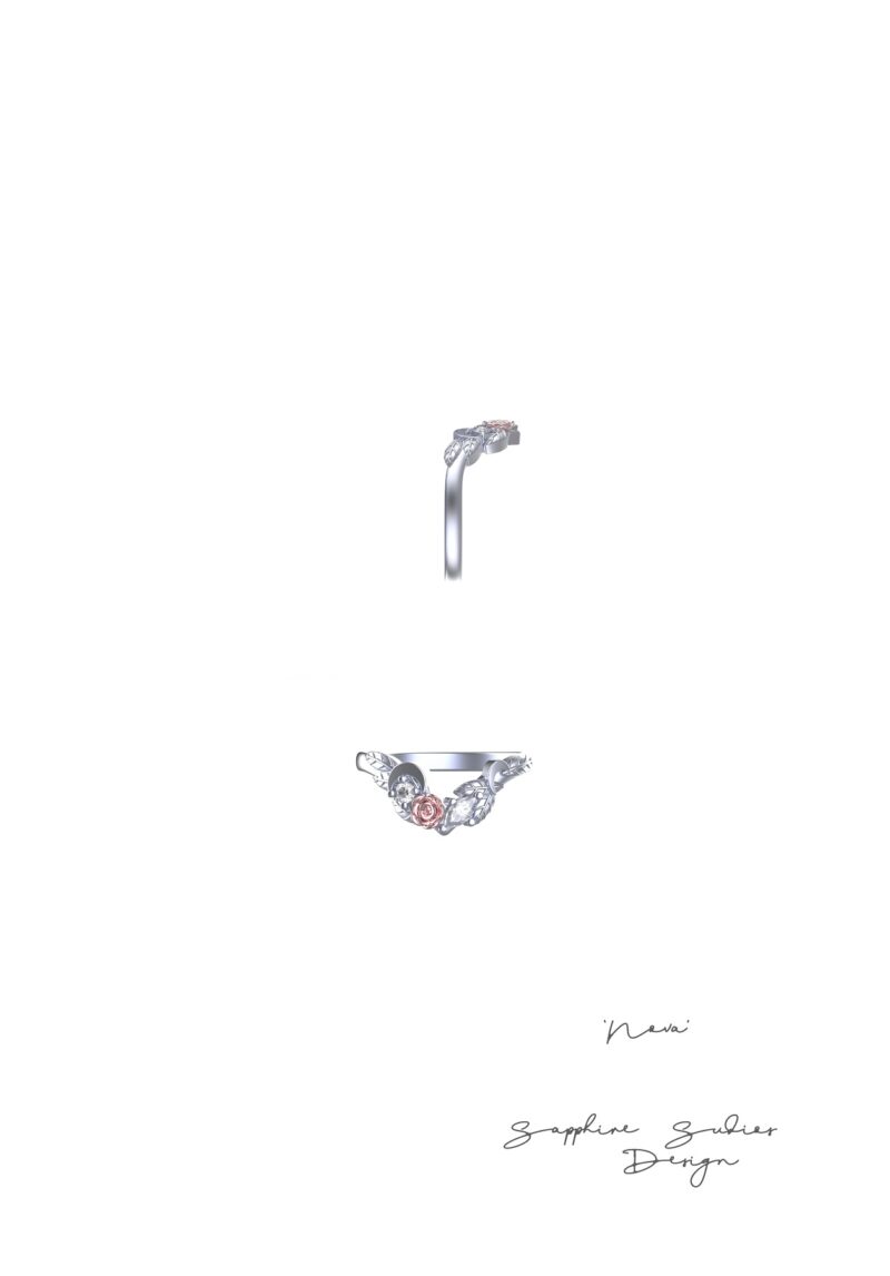 nova-emerald-cut-chervon-band-sketch