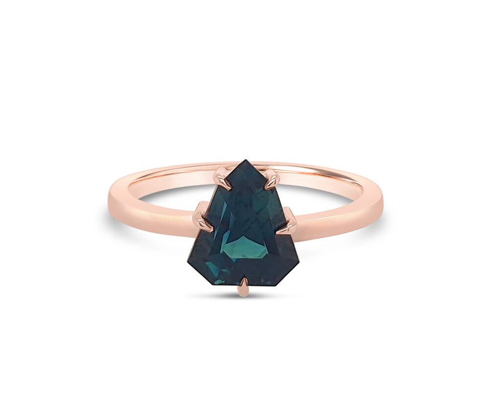 teal-sapphire-sheild-cut-14k-rose-gold-ring