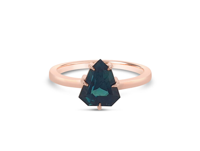 teal-sapphire-sheild-cut-14k-rose-gold-ring