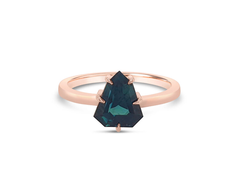 teal-sapphire-sheild-cut-14k-rose-gold-ring