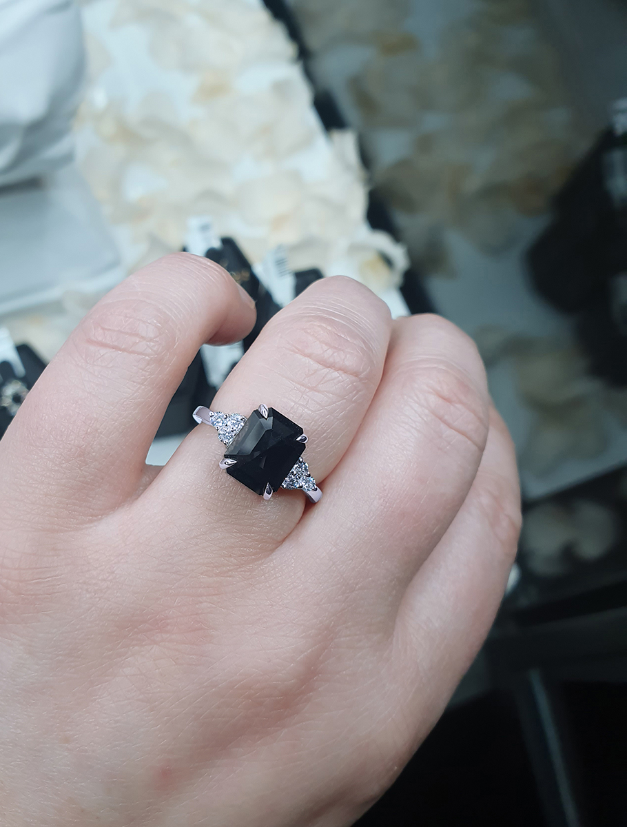 unique engagement rings black diamonds