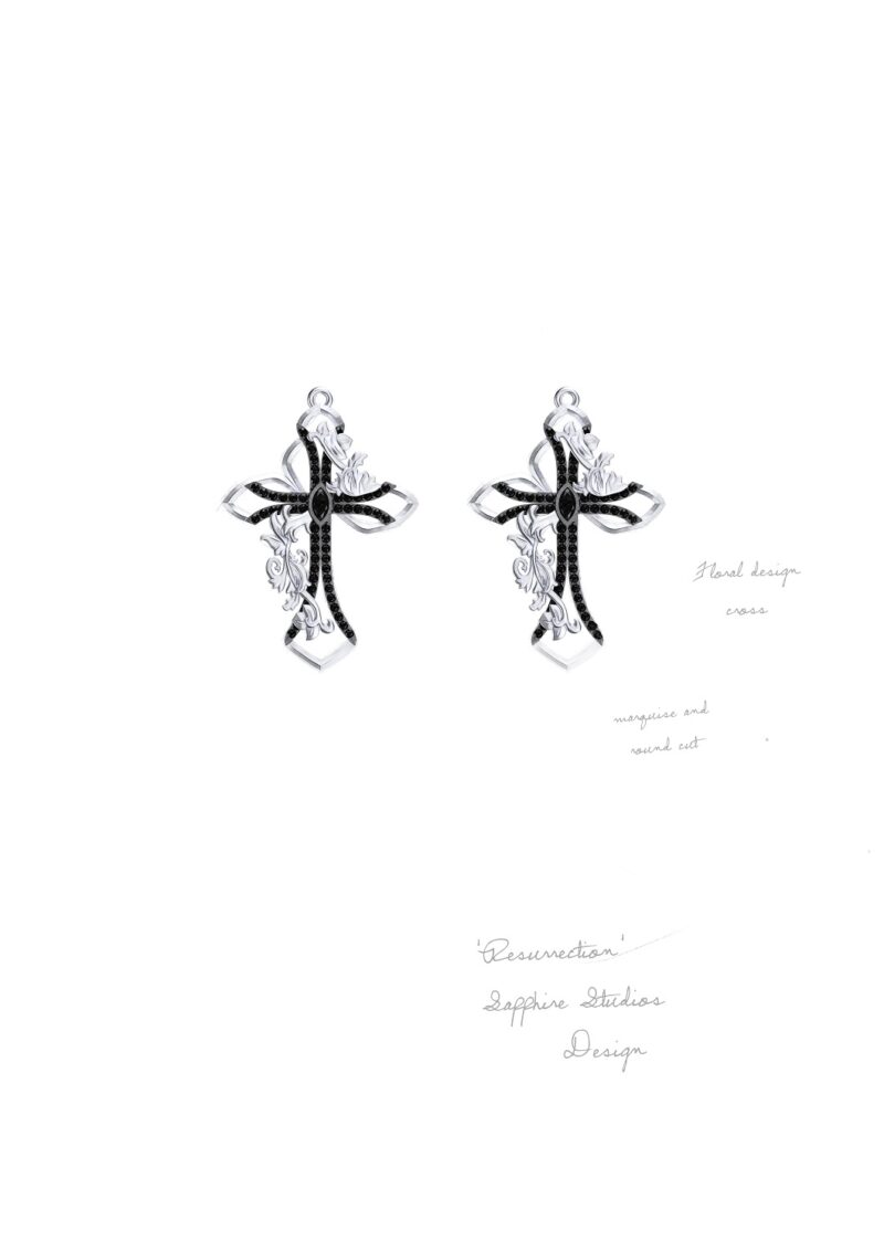 Resurrection_cross_Earrings_sketch