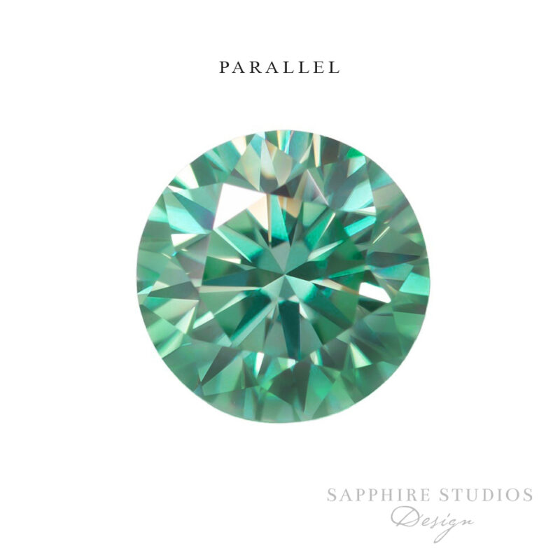 Emerald-Moissanite-Coloured-Round-Cut-Parallel