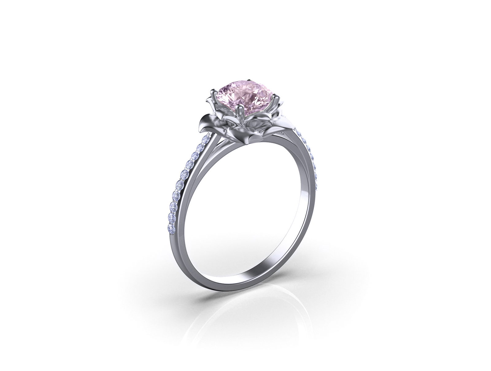 Hot Pink 2.80 Carat Spinel Ring With Diamonds 0.28 Carats – LUX USA