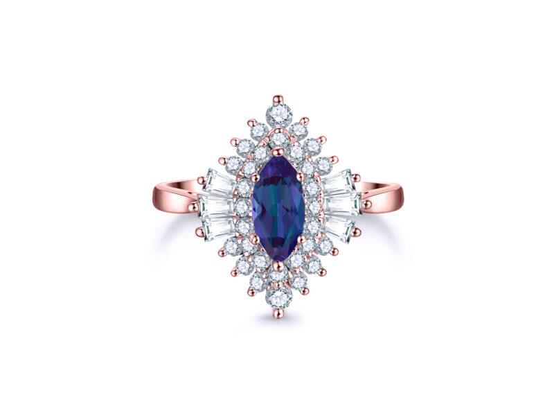 celine-oval-alexandrite-halo-baguette-cut-gold-ring