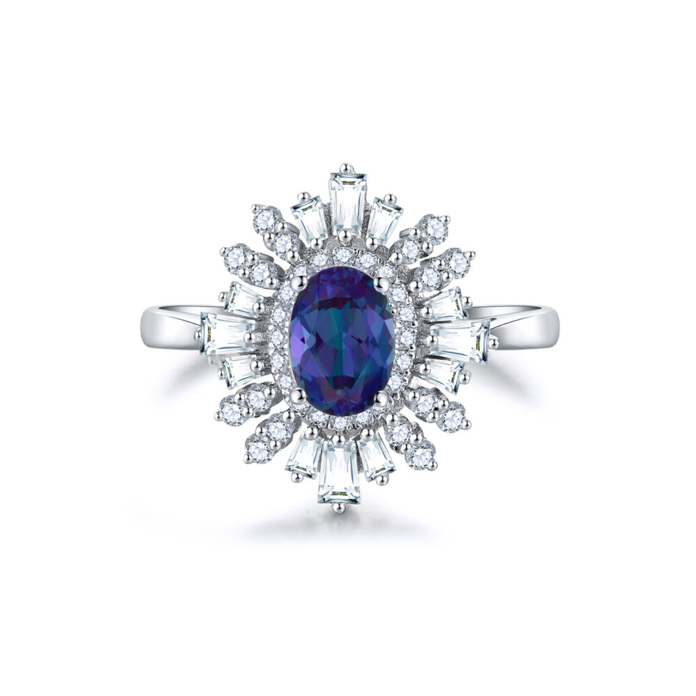 celine-oval-alexandrite-halo-baguette-cut-gold-ring
