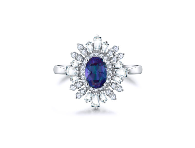 celine-oval-alexandrite-halo-baguette-cut-gold-ring