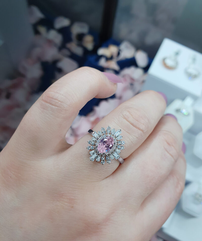 Morganite halo engagement ring on sale