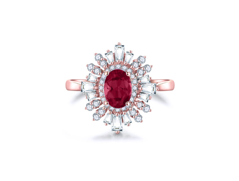 celine-oval-ruby-halo-baguette-cut-gold-ring