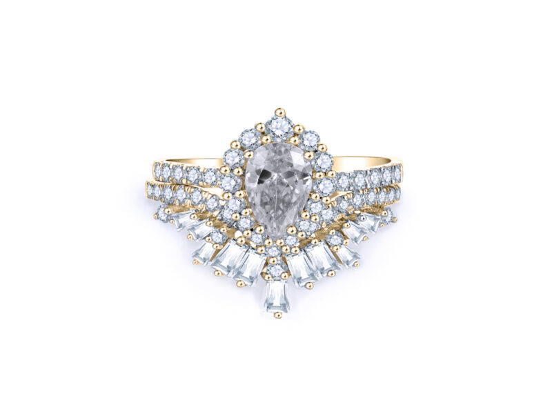 harper-pear-cut-halo-baguette-gold-bridal-set