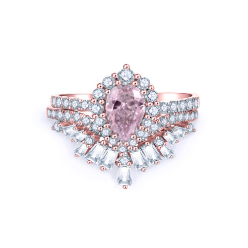 harper-pear-cut-morganite-halo-baguette-gold-bridal-set