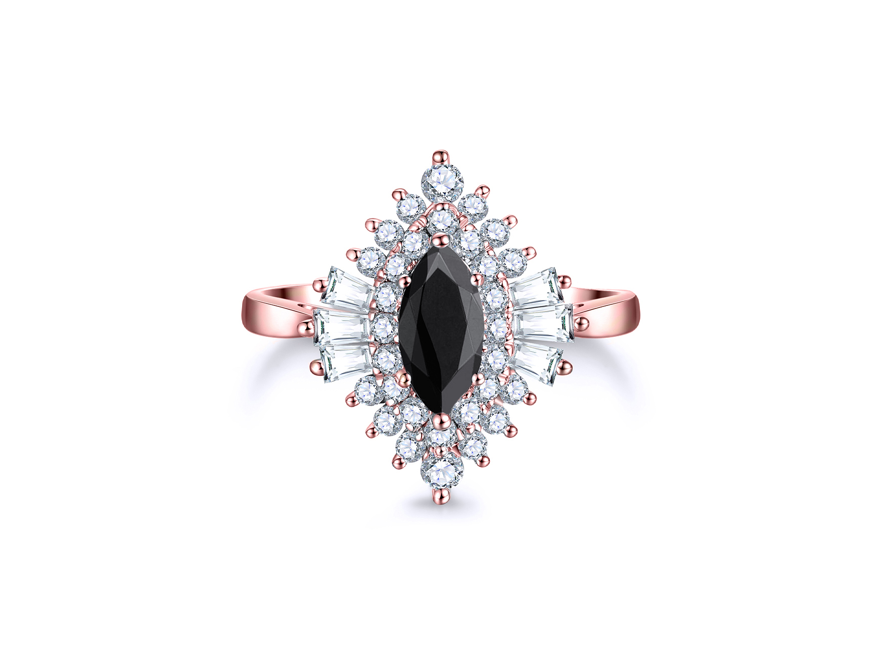 naila-marquise-black-diamond-rose-gold-halo-baguette-cut-gold-ring