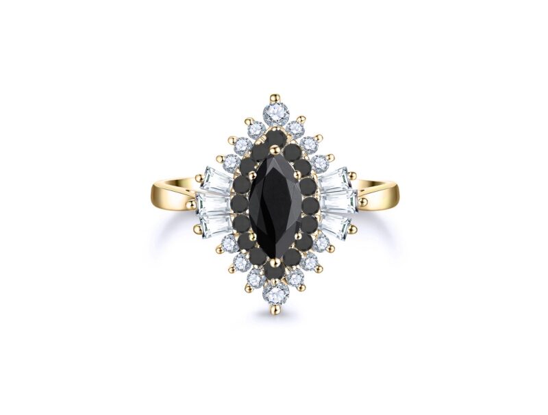 naila-marquise-black-white-diamond-halo-baguette-cut-gold-ring