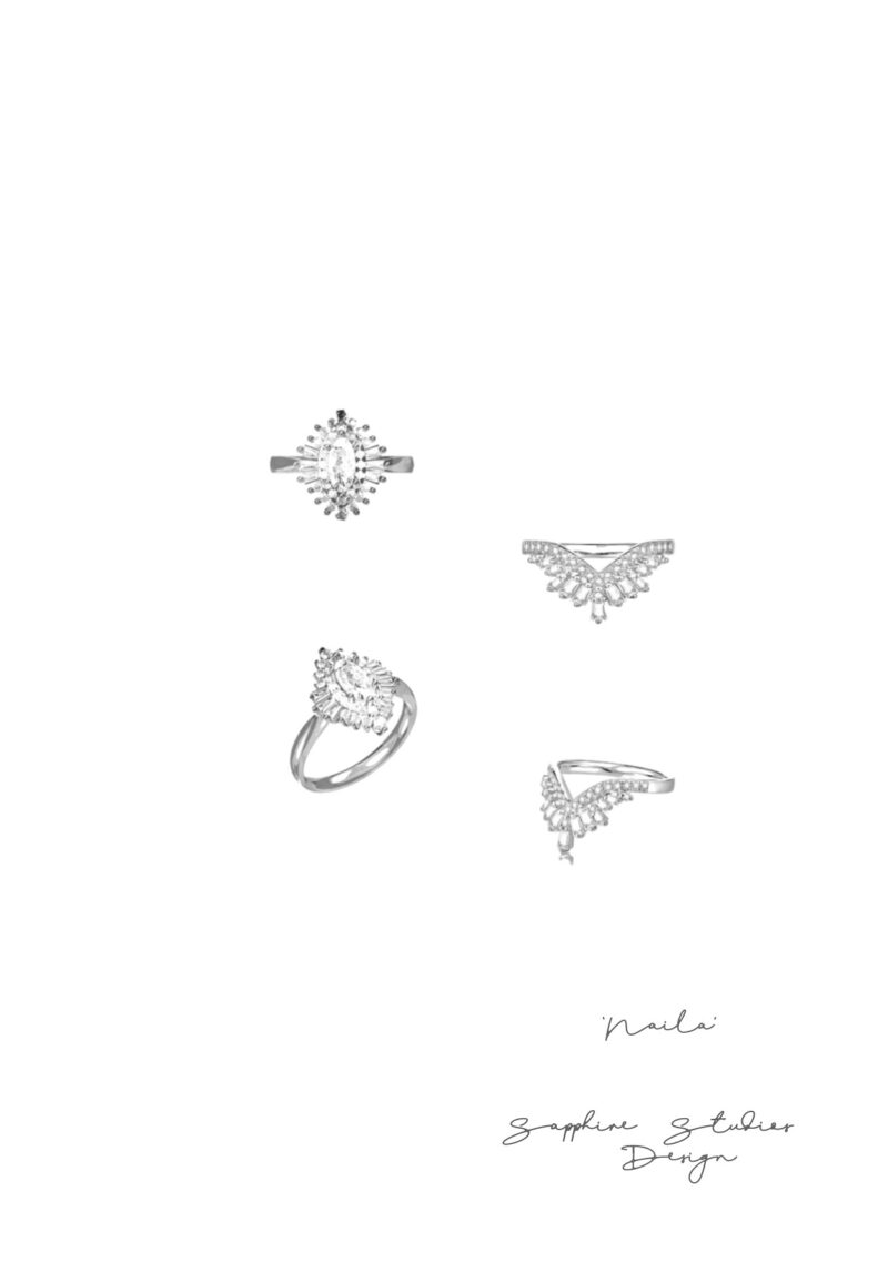 naila-marquise-cut-halo-gold-bridal-set-sketch