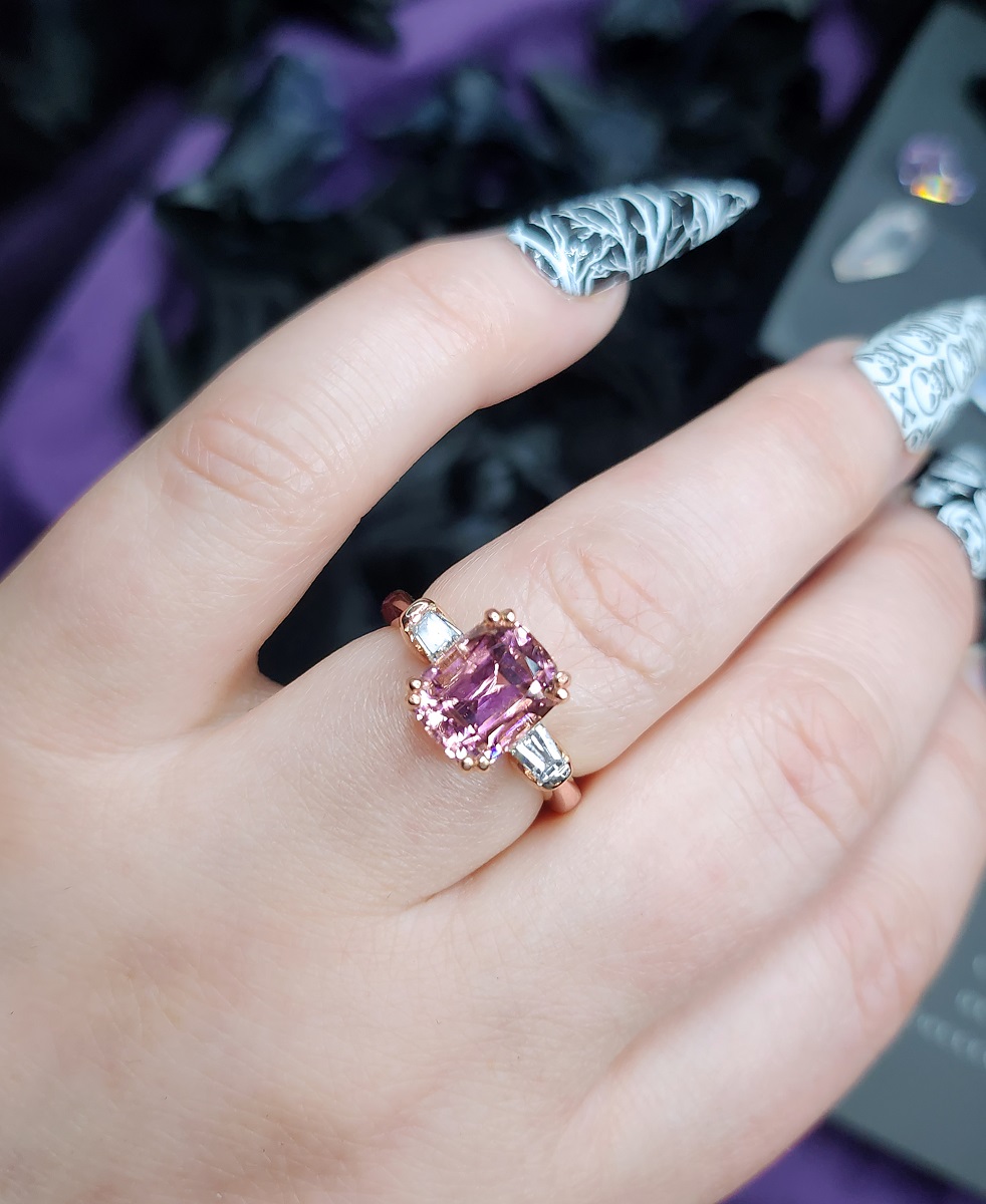 Shop Pink Tourmaline Ring in 14k Real Gold Online| Chordia Jewels