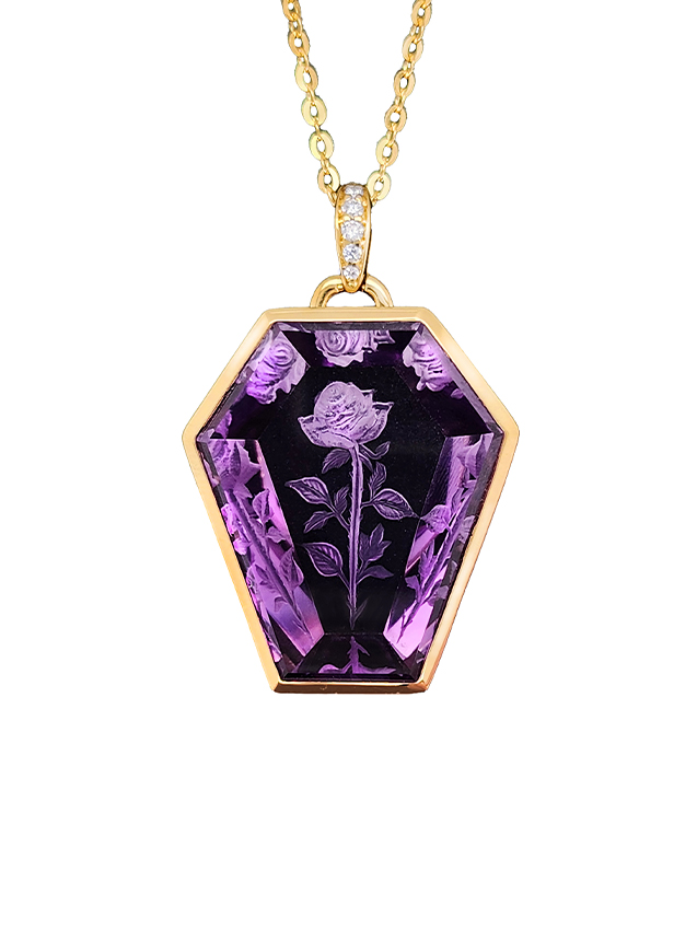 Natural amethyst crystal point necklace | Crystal point necklace, Shop  necklaces, Point necklace