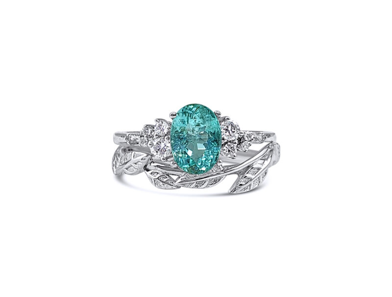 1-39ct-certified-oval-cut-tourmaline-18k-white-gold-floral-set