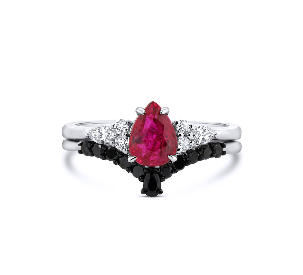 1-01ct-natural-pear-cut-ruby-diamond-14k-white-gold-bridal-set