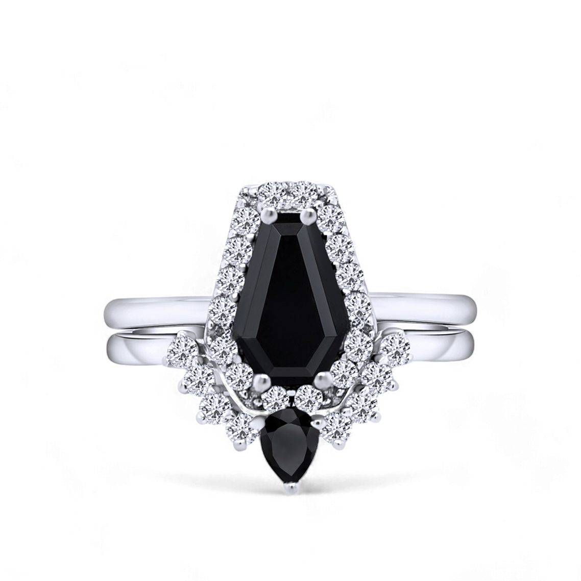 Avina Coffin Cut Engagement Ring
