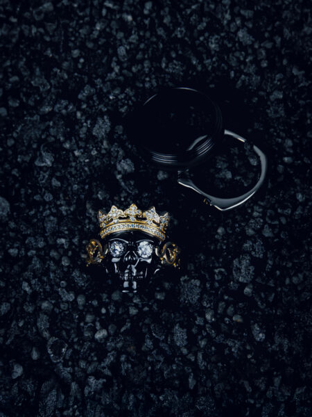Men's skull rings Castiel Noir Skull Ring