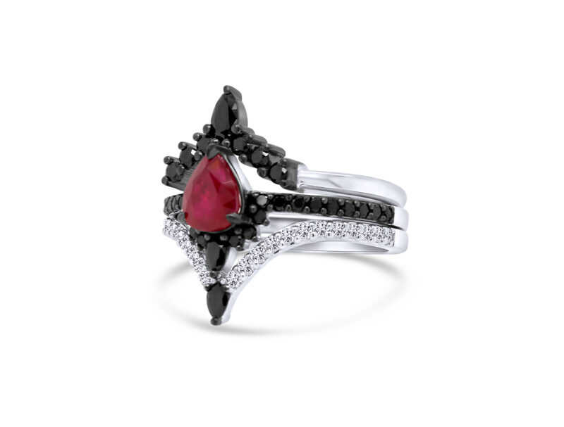 1-04ct-ruby-pear-cut-black-white-diamond-14k-white-gold-3-bridal-set