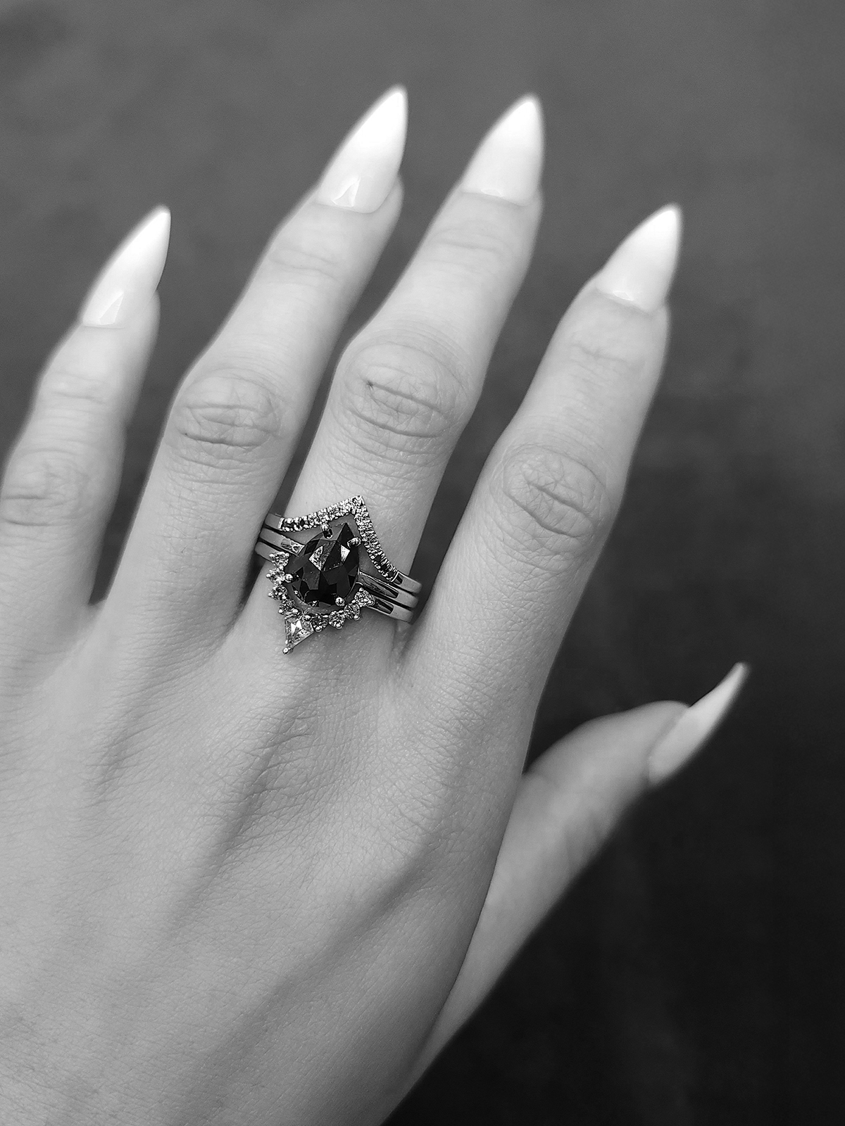 2-08ct-natural-black-diamond-pear-cut-14k-white-gold-3-ring-bridal-set