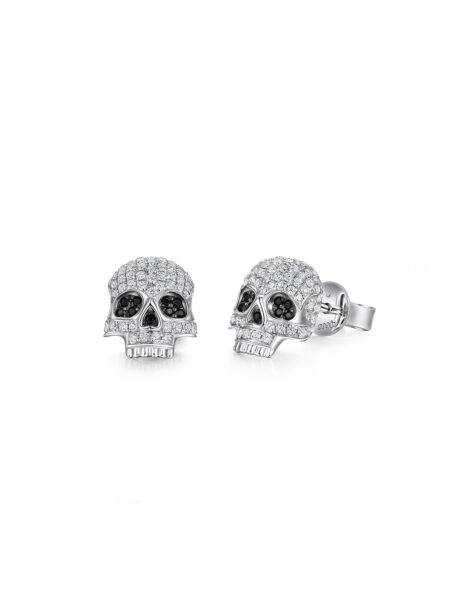 Noir-skull-earrings-sapphire-studios-diamond