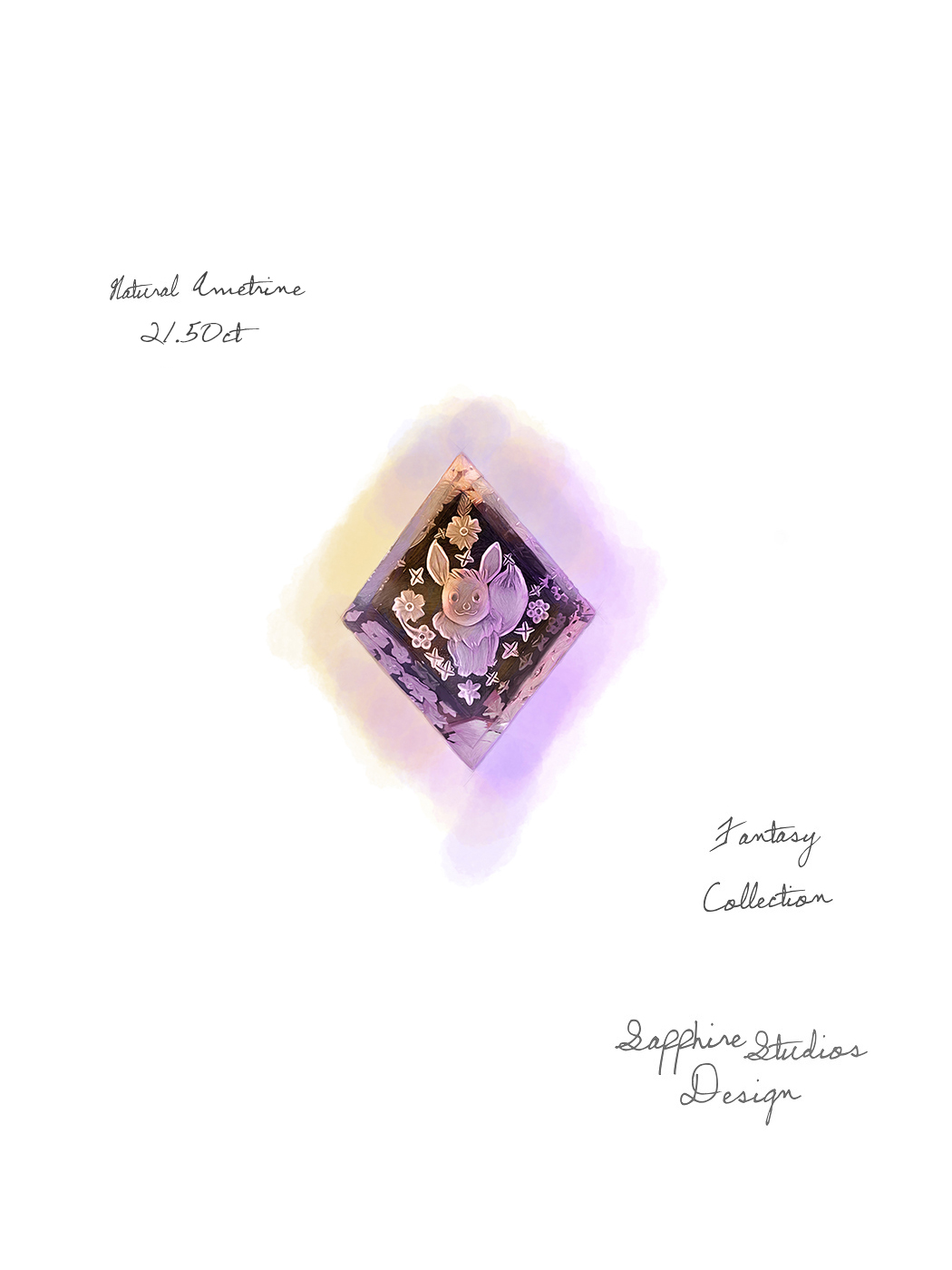 21-50ct-natural-ametrine-eevee-pokemon-fantasy-collection-sketch