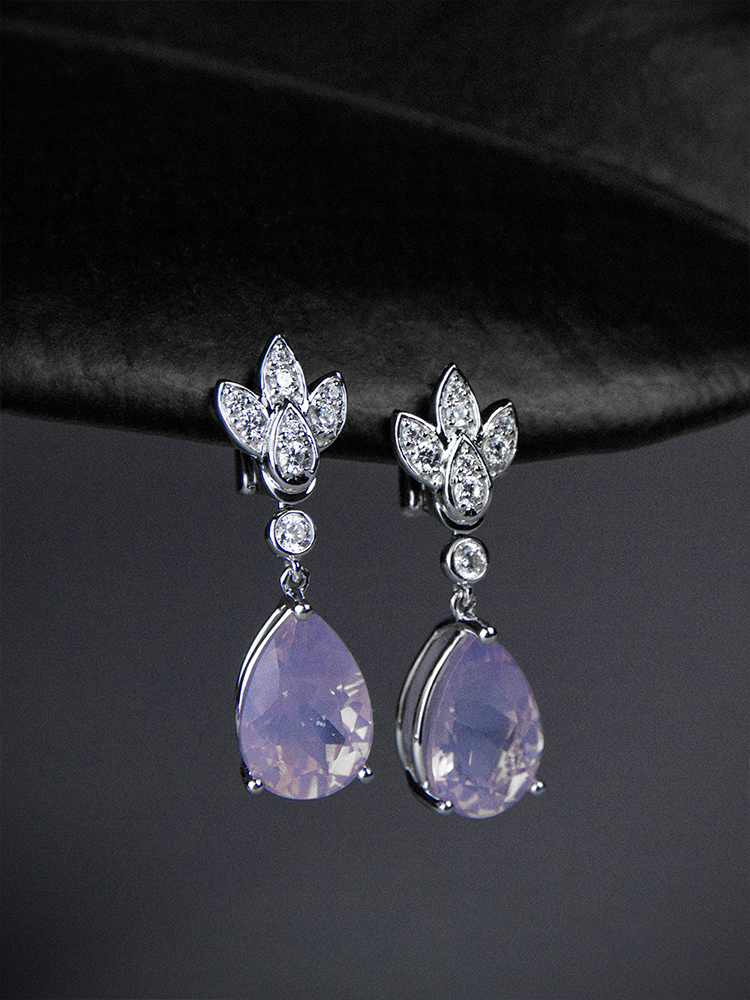 Isla lavender quartz earrings